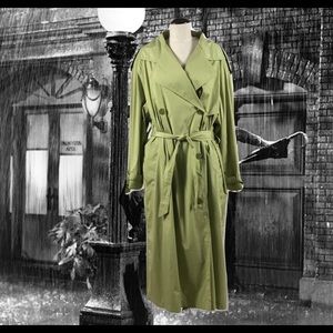 Vintage London Fog Raincoat Chartreuse Trench Coat